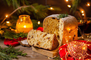 Traditional Italian Christmas cake Panettone